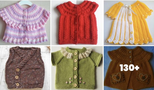 Tam 130 Adet Muhteşem Örgü Bebek Yelek Modelleri