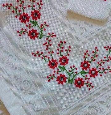 bahar dalı etamin bohça takımı