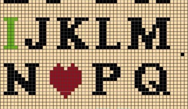 etamin harf şablonu