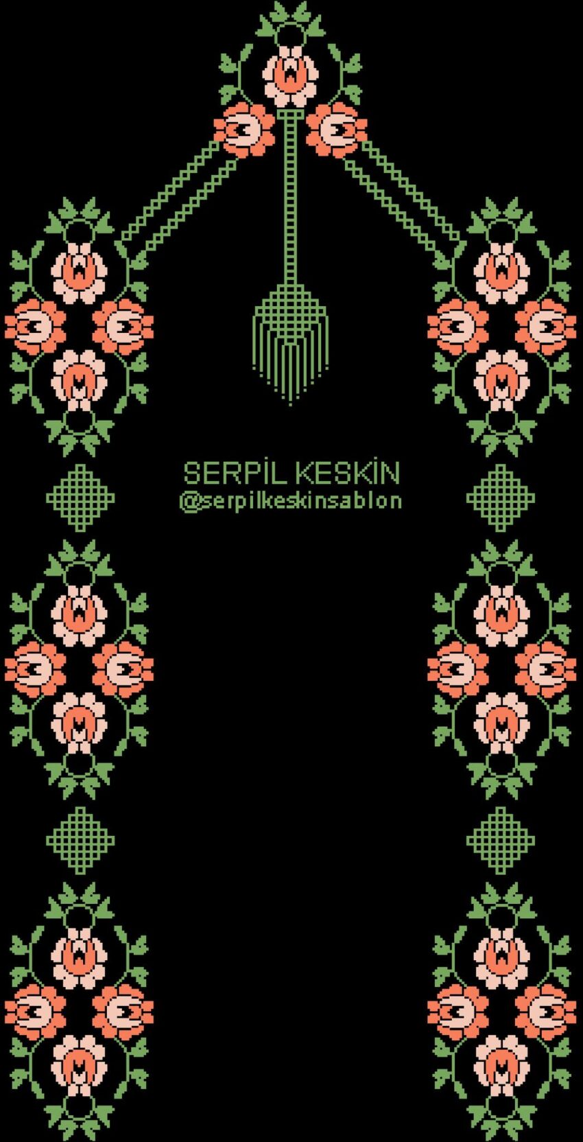 El Emeği Göz Nuru: Serpil Keskin Seccade Şablonları PDF Formatında Seni Bekliyor! 🧵📥